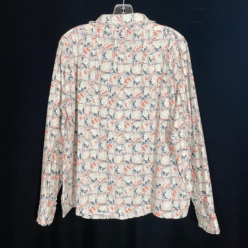 Wrap London Ruffle Trim Button Down Shirt Cotton Peter Pan Collar Cottagecore 12 - Picture 5 of 5